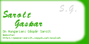 sarolt gaspar business card